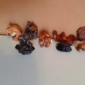 Chinese Boxwood Figurines Lot